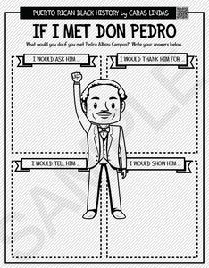 FREE DOWNLOAD : "If I met Don Pedro" Activity Page